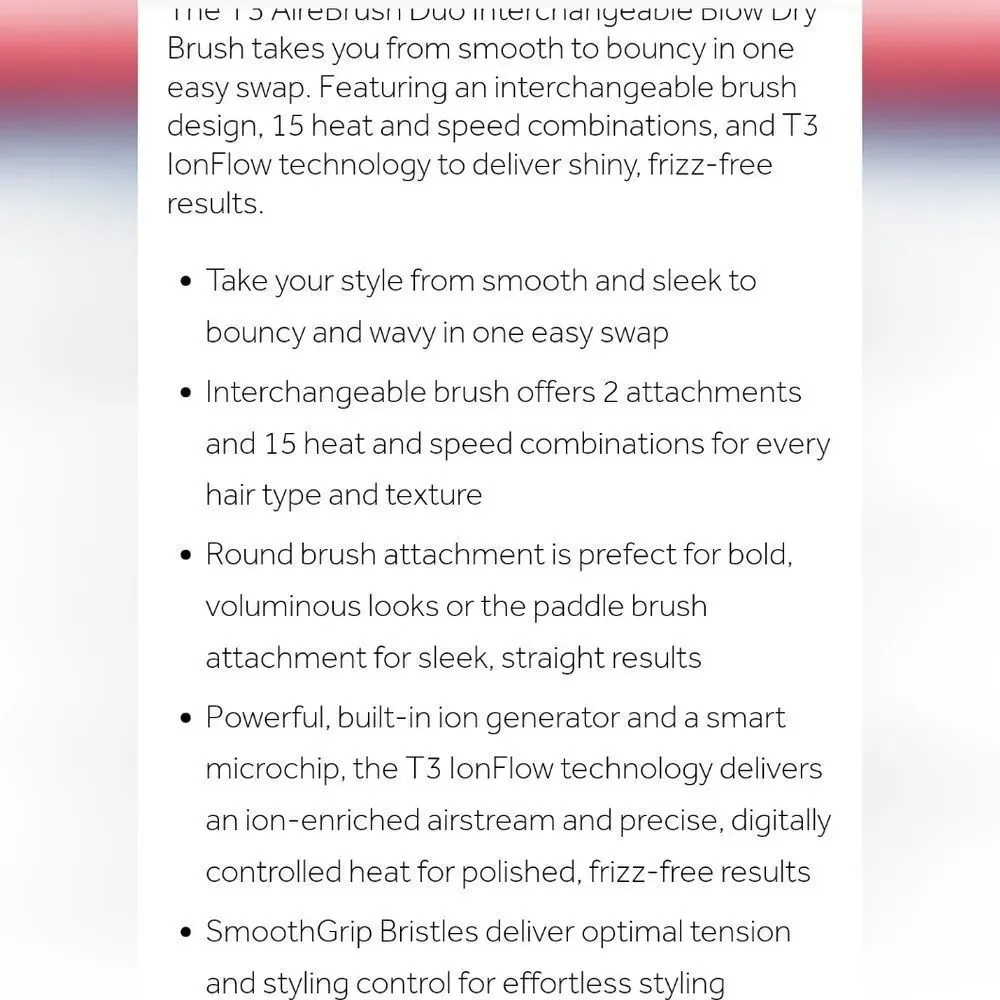 T3 AireBrush‎ Duo Interchangeable Hot Air Blow Dry Brush